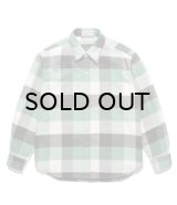 WACKO MARIA (FLANNEL REGULAR COLLAR SHIRT TYPE-2) GREEN