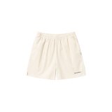 BLACK EYE PATCH (OE LOGO EMBROIDERED CORDUROY SHORTS) OFF WHITE