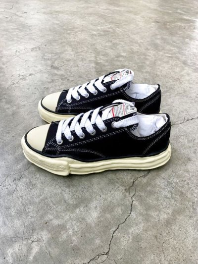 画像2: Maison MIHARA YASUHIRO ("PETERSON" VINTAGE COLOR SOLE CANVAS LOW-TOP SNEAKER) BLACK