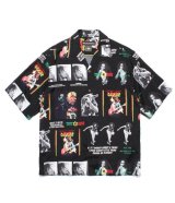 WACKO MARIA (BOB MARLEY HAWAIIAN SHIRT S/S TYPE 1) BLACK