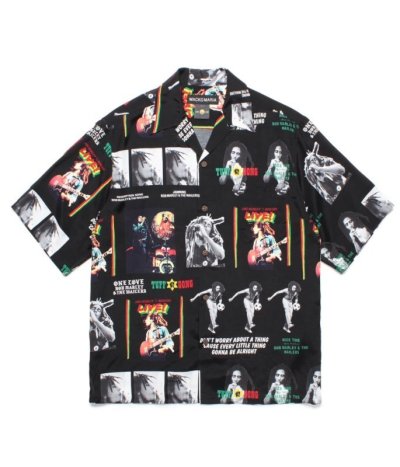 画像1: WACKO MARIA (BOB MARLEY HAWAIIAN SHIRT S/S TYPE 1) BLACK