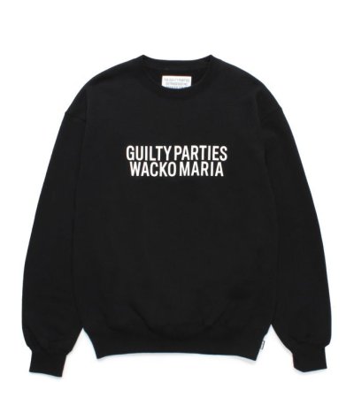 画像1: WACKO MARIA (MIDDLE WEIGHT CREW NECK SWEAT SHIRT) BLACK