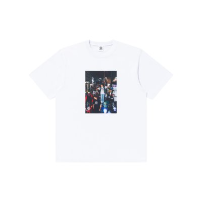 画像1: BLACK EYE PATCH (URBAN RYDERS TEE) WHITE