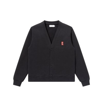 画像1: BLACK EYE PATCH (SMALL HWC SWEAT CARDIGAN) BLACK