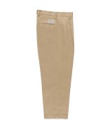 WACKO MARIA (DOUBLE PLEATED CHINO TROUSERS) BEIGE