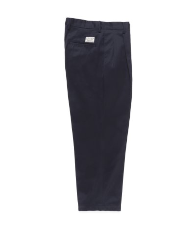 画像1: WACKO MARIA (DOUBLE PLEATED CHINO TROUSERS) NAVY