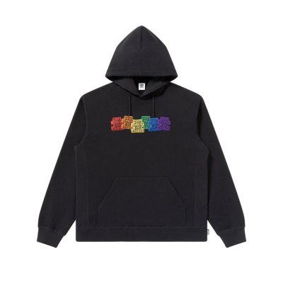 画像1: BLACK EYE PATCH (RAINBOW OG LABELS HOODIE) BLACK