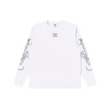 BLACK EYE PATCH (KANJI DRAGON L/S TEE) WHITE