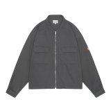 C.E (PATCHED ZIP SHORT SHIRT JACKET) CHARCOAL