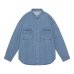 画像1: C.E (BLEACHED DENIM BIG SHIRT) INDIGO (1)