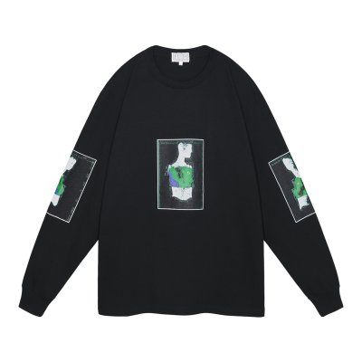 画像1: C.E (Toshin_SEQ LONG SLEEVE T) BLACK