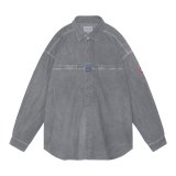 C.E (OVERDYE CORD DESIGN BIG SHIRT) GREY