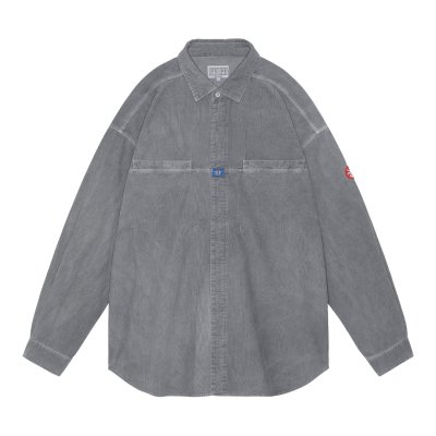 画像1: C.E (OVERDYE CORD DESIGN BIG SHIRT) GREY