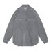 画像1: C.E (OVERDYE CORD DESIGN BIG SHIRT) GREY (1)