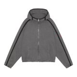 C.E (OVERDYE TAPED LIGHT ZIP HOODY) CHARCOAL