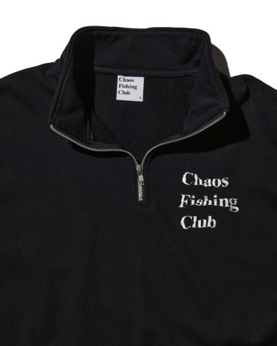 画像3: Chaos Fishing Club (LOGO HALF ZIP SWEAT SHIRT) BLACK