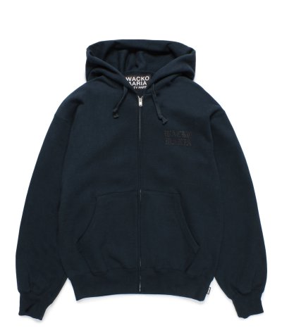 画像1: WACKO MARIA (HEAVY WEIGHT FULL ZIP HOODED SWEAT SHIRT TYPE-2) NAVY