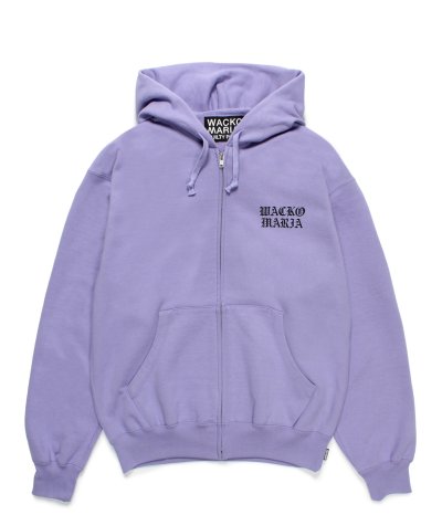 画像1: WACKO MARIA (HEAVY WEIGHT FULL ZIP HOODED SWEAT SHIRT TYPE-2) PURPLE