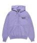 画像1: WACKO MARIA (HEAVY WEIGHT FULL ZIP HOODED SWEAT SHIRT TYPE-2) PURPLE (1)