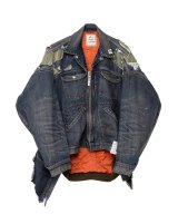 Maison MIHARA YASUHIRO (Flight Jacket Layered Denim Jacket) INDIGO