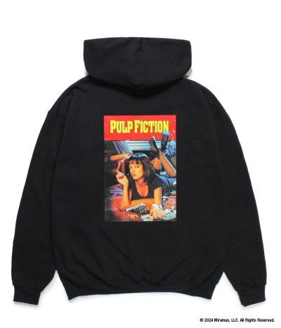 画像1: WACKO MARIA (PULP FICTION PULLOVER HOODED SWEAT SHIRT TYPE-1) BLACK