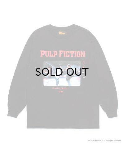 画像1: WACKO MARIA (PULP FICTION CREW NECK LONG SLEEVE T-SHIRT TYPE-1) BLACK