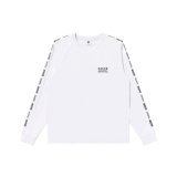 BLACK EYE PATCH (HWC EMBROIDERED RAGLAN L/S TEE) WHITE