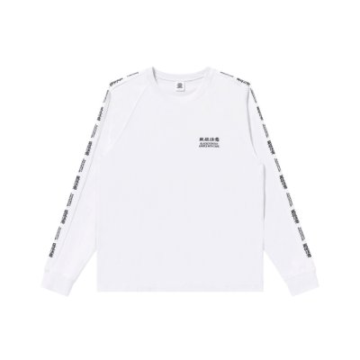 画像1: BLACK EYE PATCH (HWC EMBROIDERED RAGLAN L/S TEE) WHITE