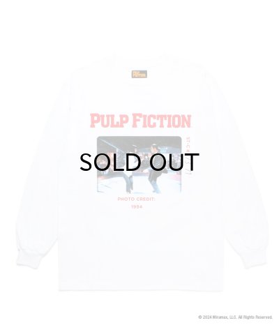 画像1: WACKO MARIA (PULP FICTION CREW NECK LONG SLEEVE T-SHIRT TYPE-1) WHITE