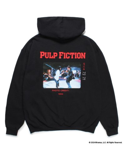 画像1: WACKO MARIA (PULP FICTION PULLOVER HOODED SWEAT SHIRT TYPE-2) BLACK