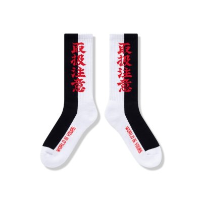 画像2: BLACK EYE PATCH (HWC 2 TONE SOCKS) MULTI