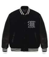 WACKO MARIA (LEATHER VARSITY JACKET -B- TYPE-2) BLACK