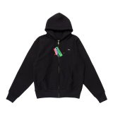 LQQK STUDIO (SIGNATURE FLEECE ZIP HOODIE) BLACK