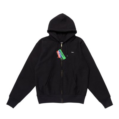 画像1: LQQK STUDIO (SIGNATURE FLEECE ZIP HOODIE) BLACK