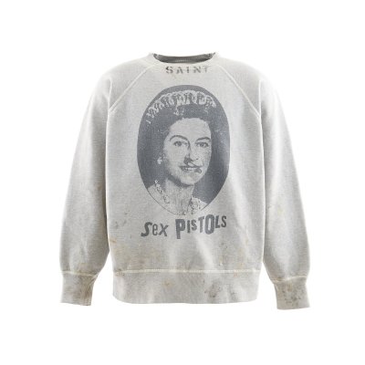 画像1: SAINT Mxxxxxx (SEX PISTOLS_QUEEN CREW SWEAT) GRAY