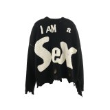 SAINT Mxxxxxx (SEX PISTOLS_I AM A CREW KNIT) BLACK