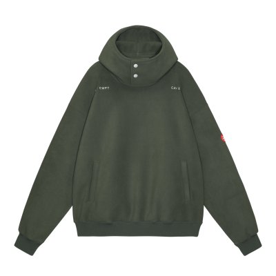 画像1: C.E (NECK SNAP FLEECE HOODY) GREEN