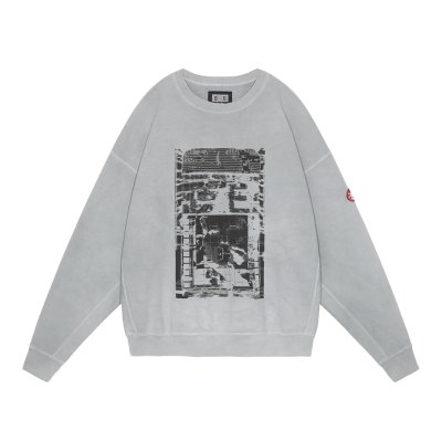 画像1: C.E (OVERDYE ALL Mod Coms CREW NECK) GREY