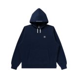 BLACK EYE PATCH (SMALL OG LABEL HEAVYWEIGHT HOODIE) NAVY