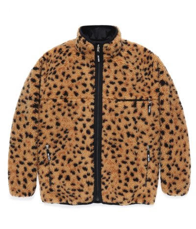 画像1: WACKO MARIA (REVERSIBLE LEOPARD BOA JACKET) BEIGE