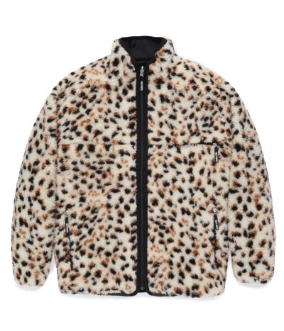 画像1: WACKO MARIA (REVERSIBLE LEOPARD BOA JACKET) WHITE