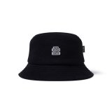 BLACK EYE PATCH (OG LABEL FLEECE BUCKET HAT) BLACK