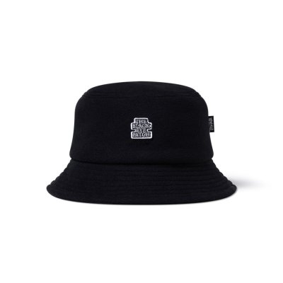 画像1: BLACK EYE PATCH (OG LABEL FLEECE BUCKET HAT) BLACK