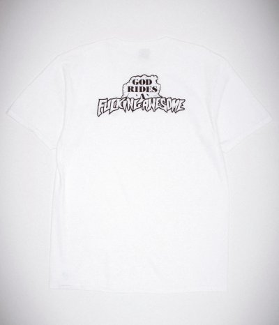 画像1: FUCKING AWESOME (God rides FA Short Sleeve Tee) WHITE