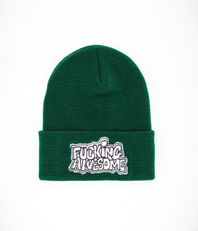 画像1: FUCKING AWESOME (PBS Logo Cuff Beanie) GREEN