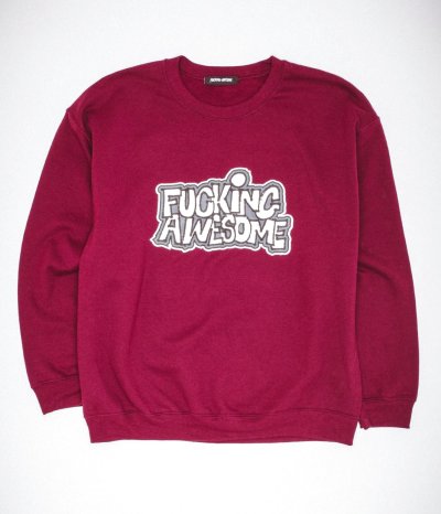 画像1: FUCKING AWESOME (PBS Crewneck) MAROON