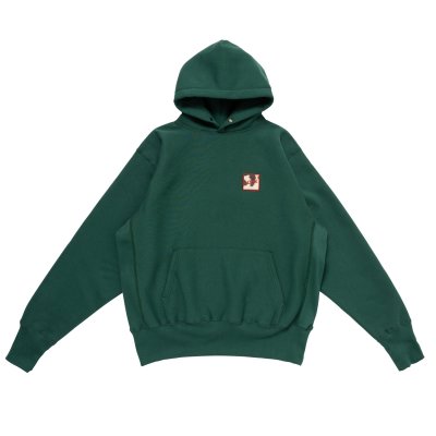 画像1: LQQK STUDIO (SIGNATURE SNAP FLEECE HOODIE) F.GREEN