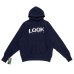 画像1: LQQK STUDIO (SIGNATURE SNAP FLEECE HOODIE) NAVY (1)