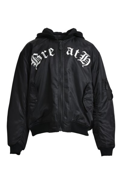 画像1: BREATH (x F.M.C.D 3WAY OLD ENGLISH LOGO BOMBER JACKET) BLACK