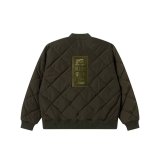 BLACK EYE PATCH (HWC LABEL EMBROIDERED QUILTED JACKET) OLIVE